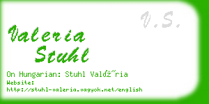 valeria stuhl business card